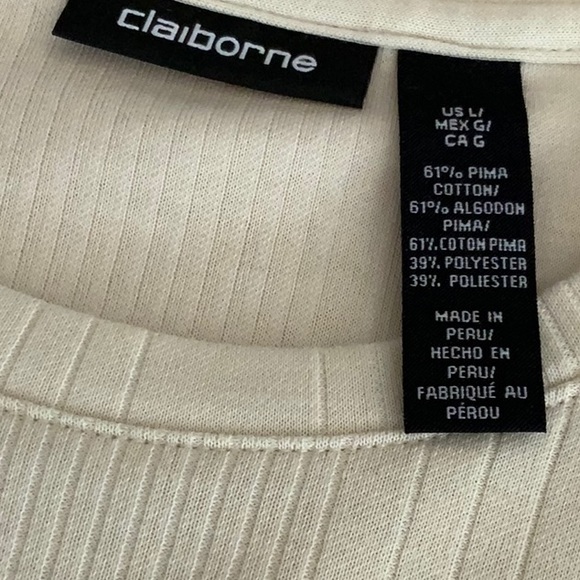 CLAIBORNE DRESS TEE SIZE LARGE EXCELLENT CONDITION - Picture 3 of 4